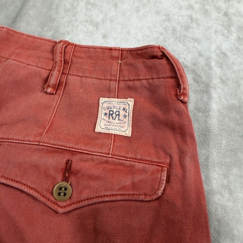Double RL RRL Officers Chino Red 32 x 32 Pants Vintage Ralph Lauren Heavy Twill